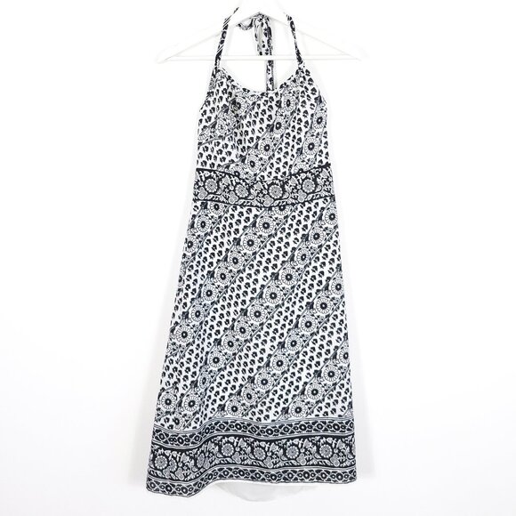 LOFT Y2K Floral Print Halter Dress - Picture 1 of 8